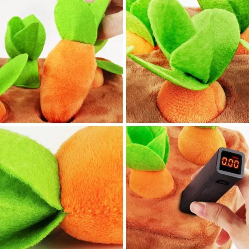 Plush Dog Toys Carrot Pulling Interactive Training Toys