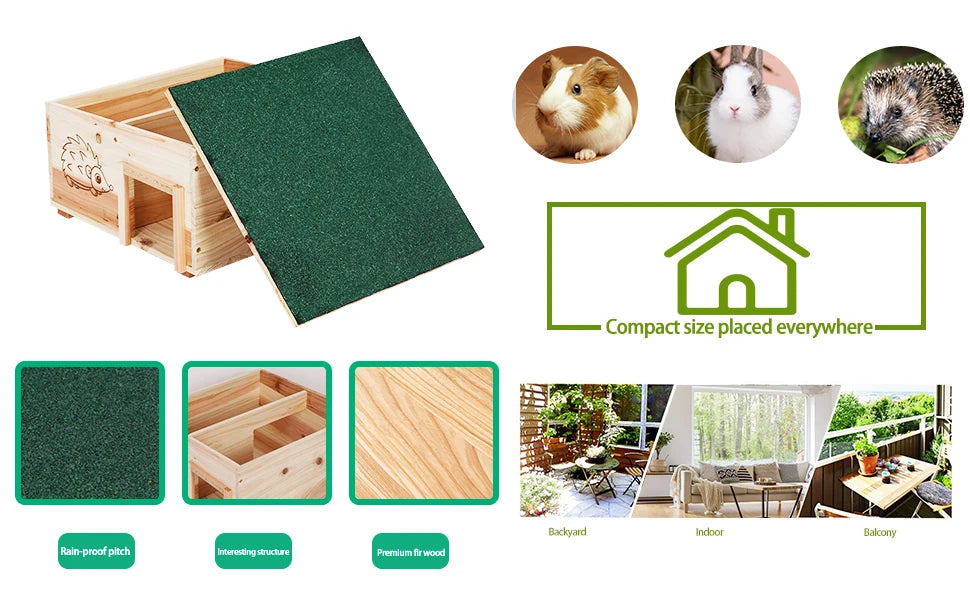 Wooden Small Animal Hideout