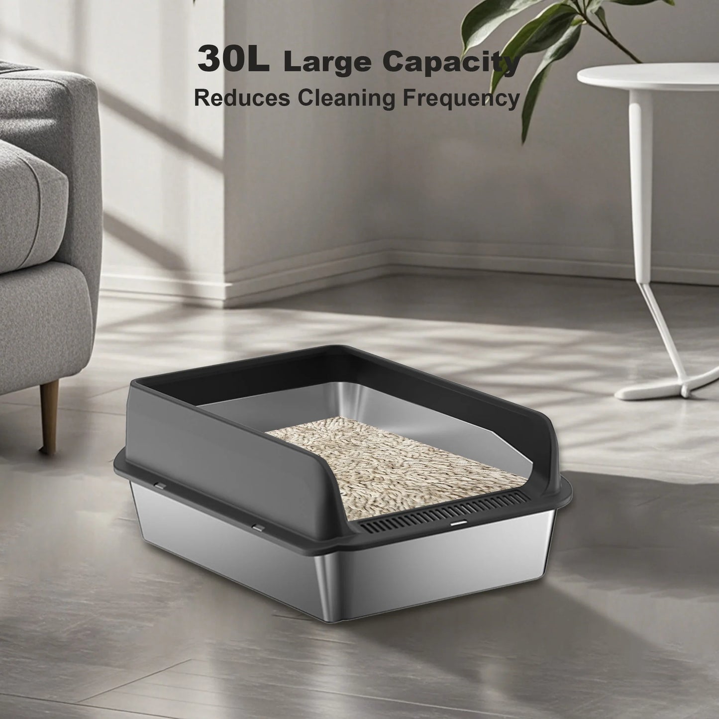 Stainless Steel Cat Litter Box