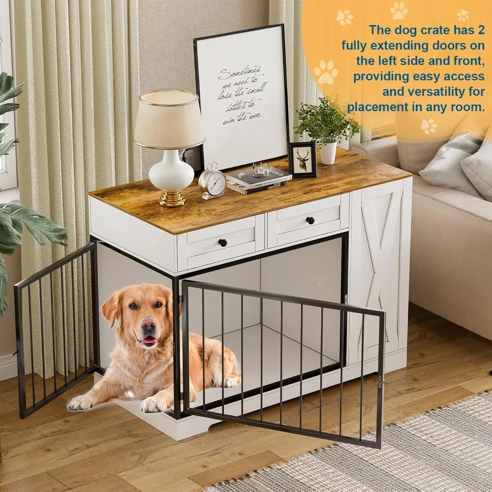 Dog Kennel Furniture with Double Doors