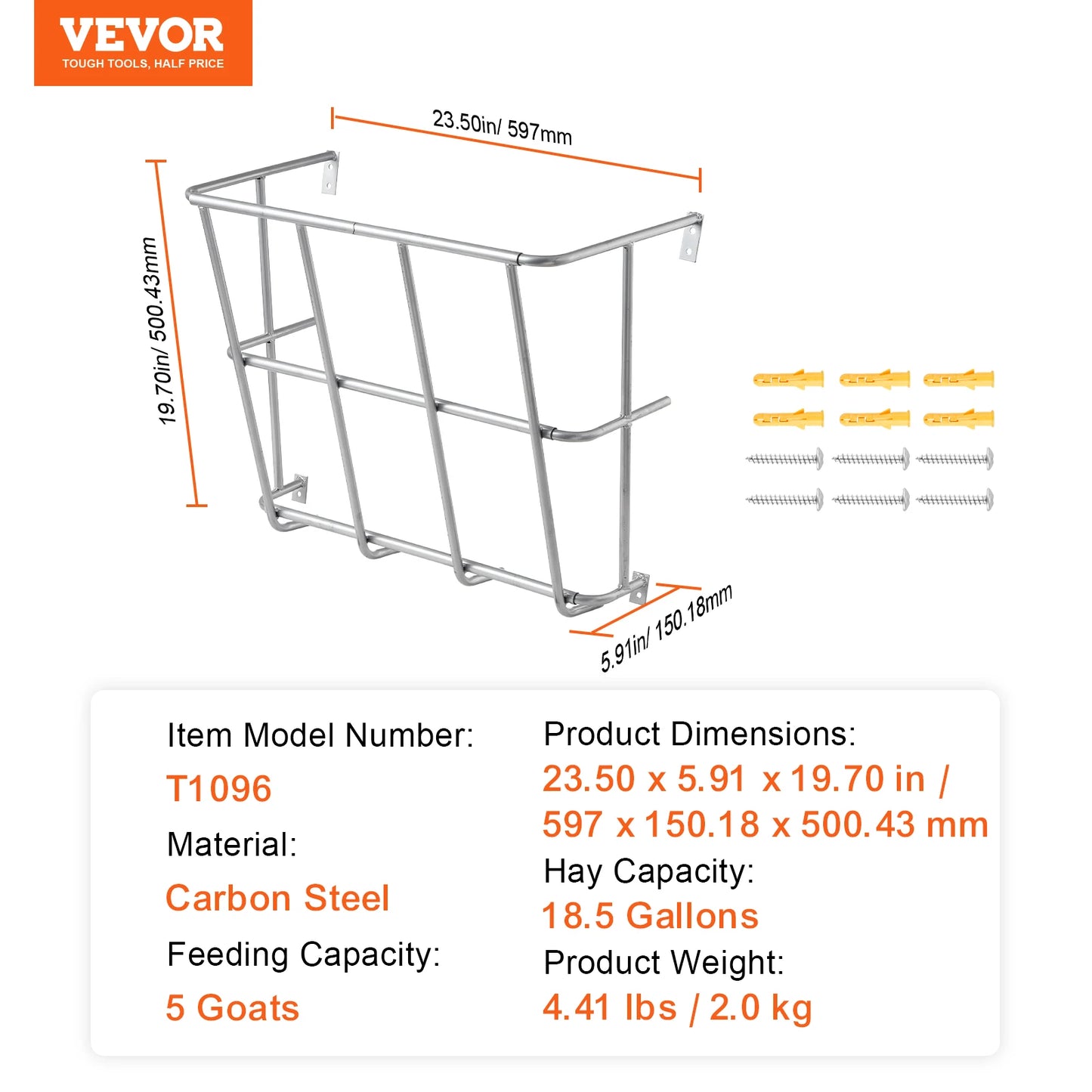 Heavy-Duty Steel Hay Rack for Livestock