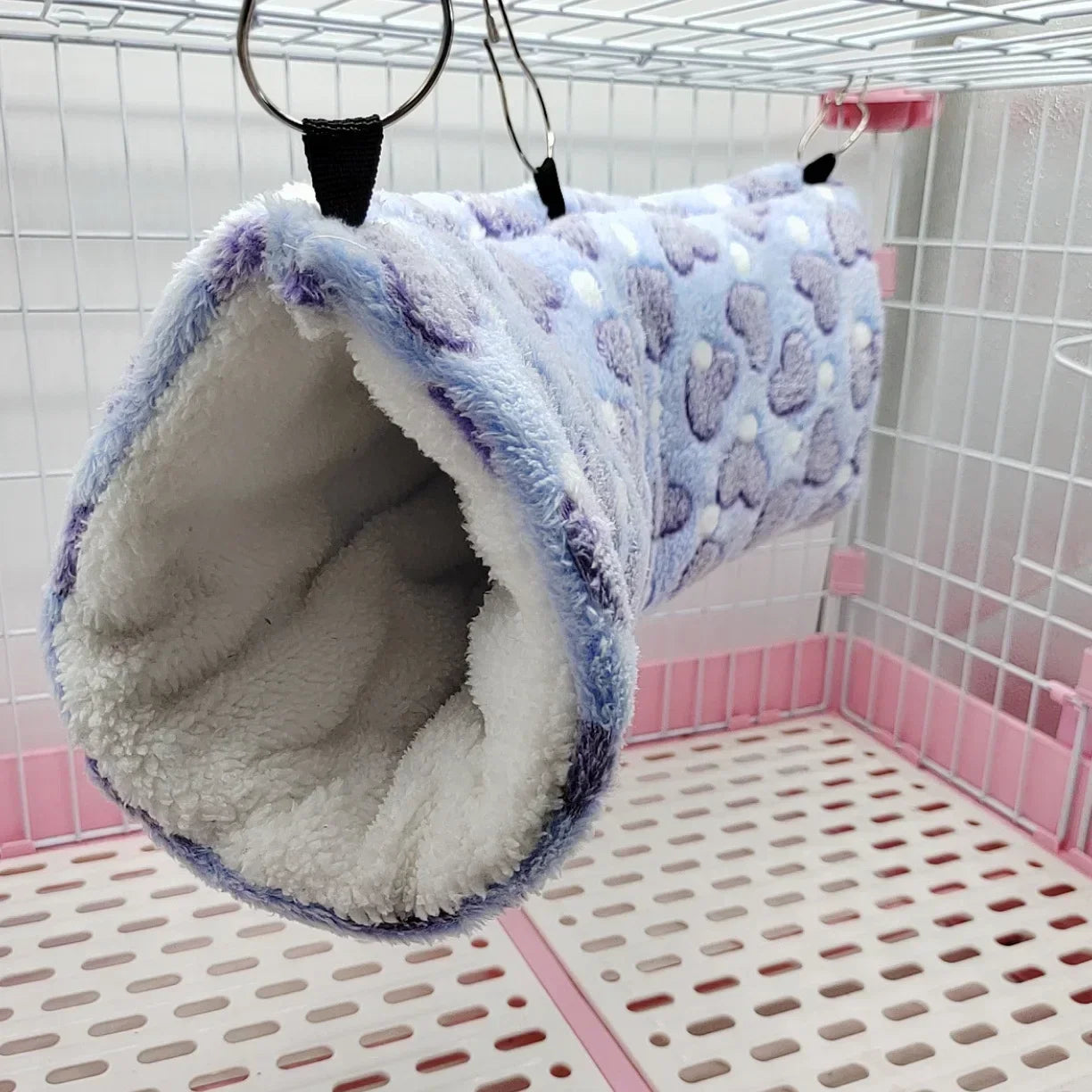 Warm ultra-soft plush tunnel nest