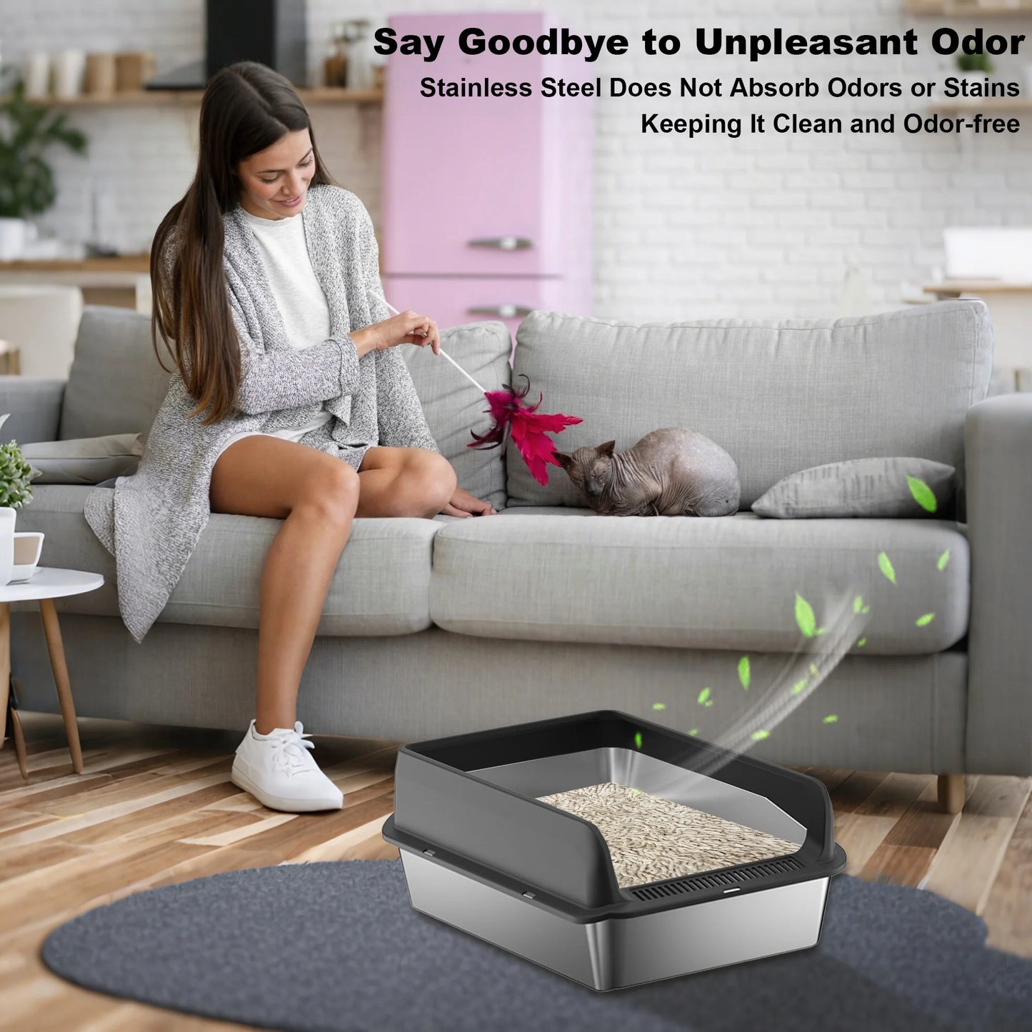 Stainless Steel Cat Litter Box