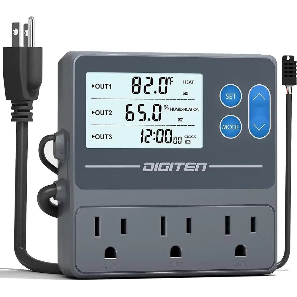 3-Stage Outlet Plug Humidistat Precision Sensor