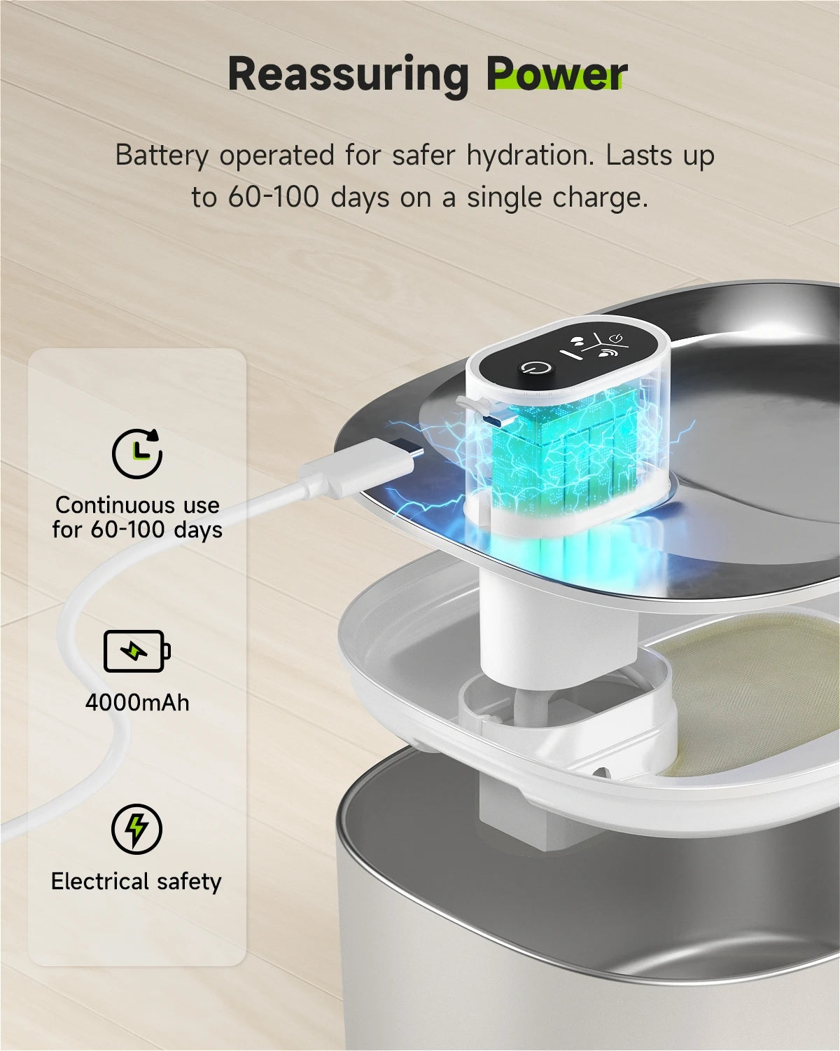 4L Wireless Water Fountain