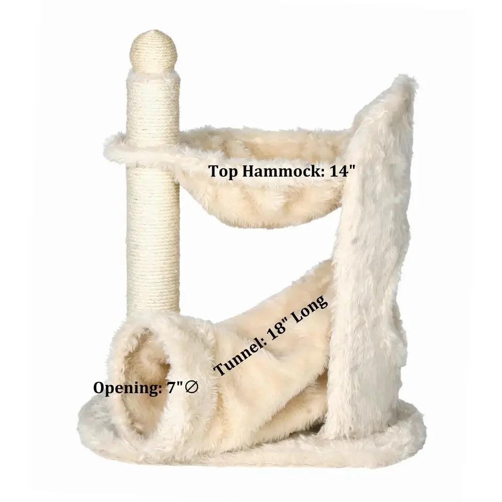 Plush Cat Tree Sisal Scratching Post