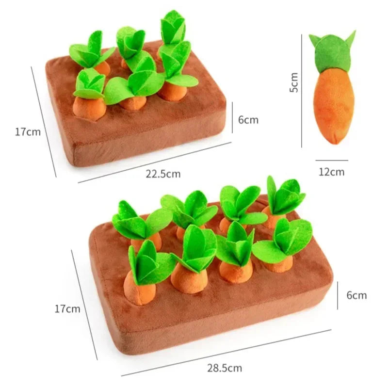 Plush Dog Toys Carrot Pulling Interactive Training Toys