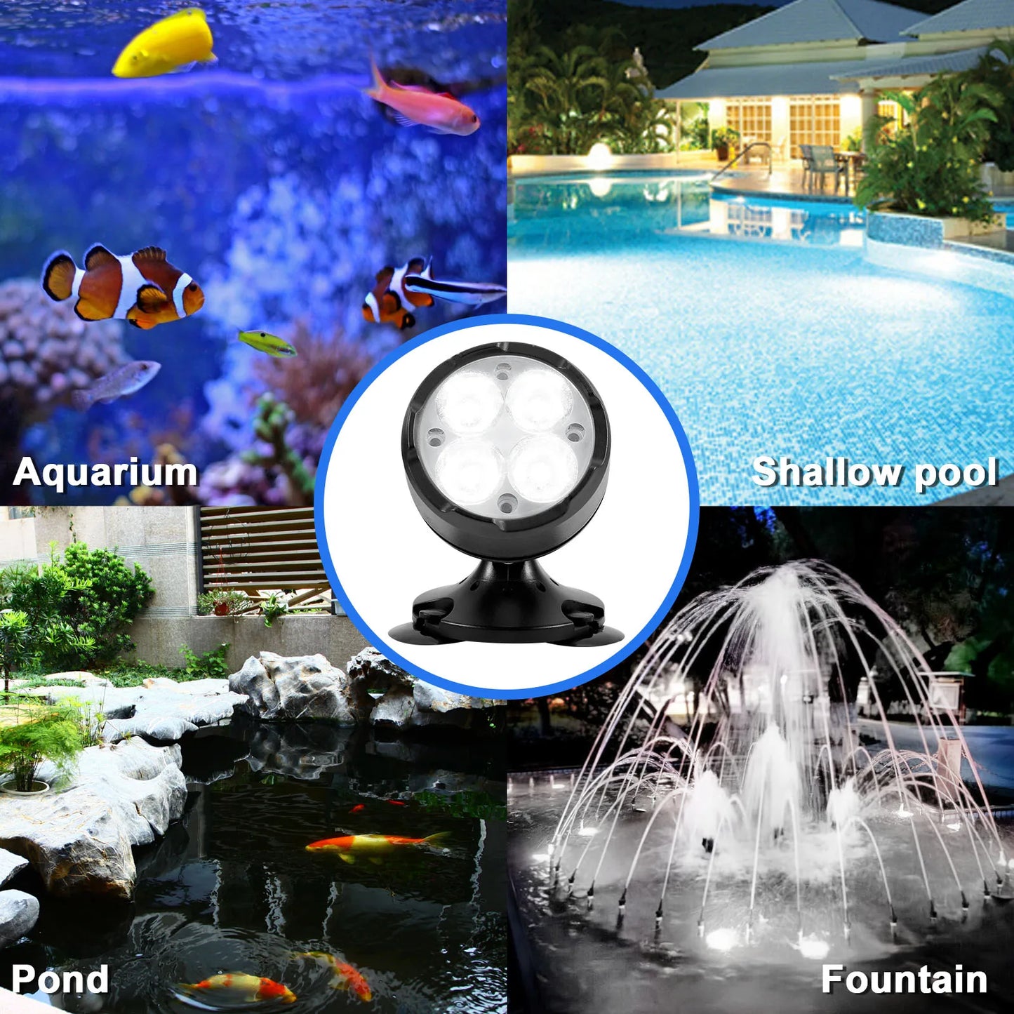 LED Aquarium Lights With Timer Waterproof Submersible