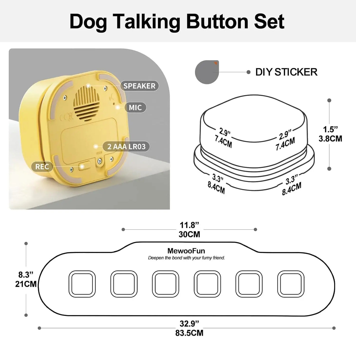 Training Buttons Set 6 Packs for Communication