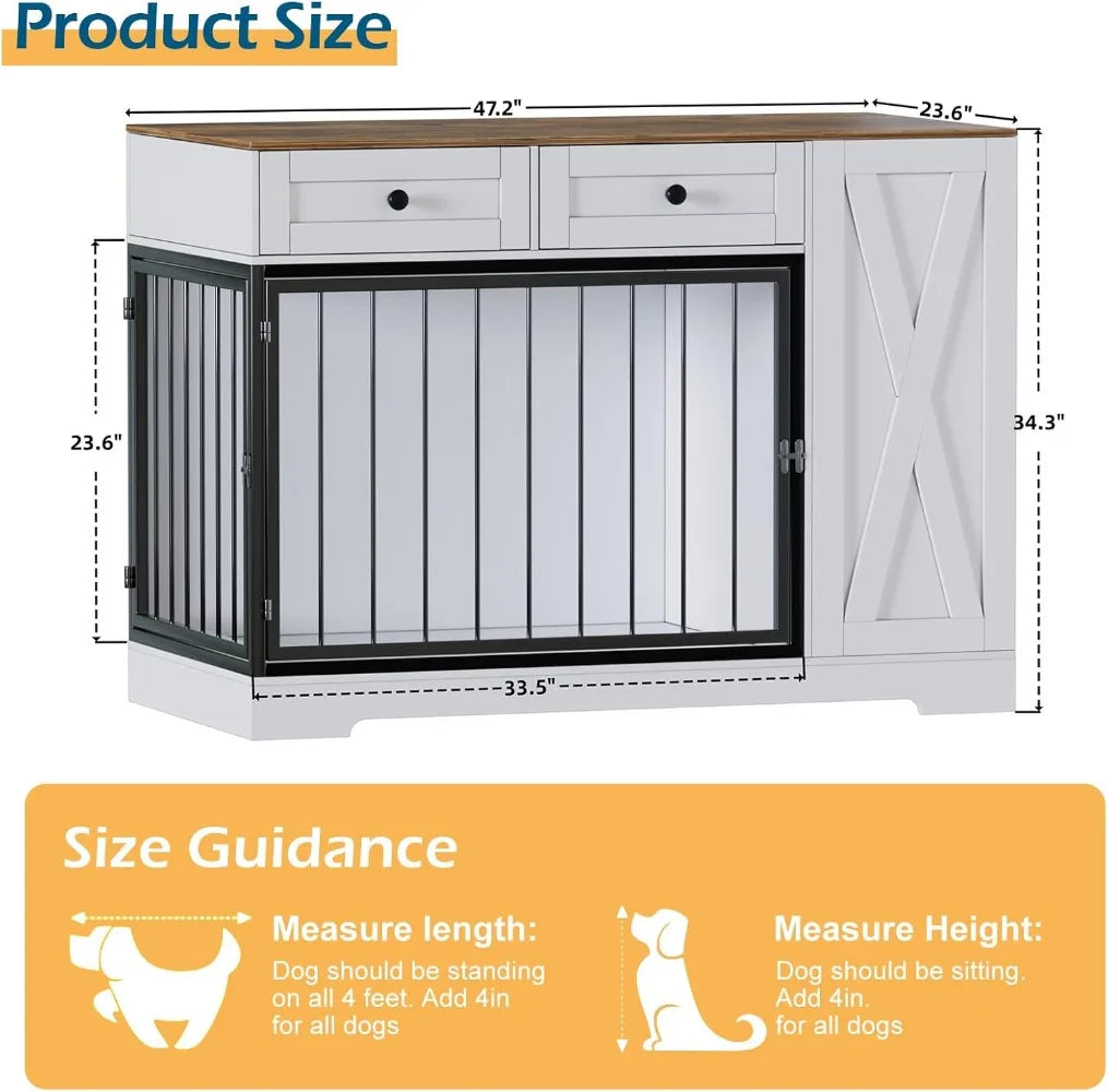 Dog Kennel Furniture with Double Doors