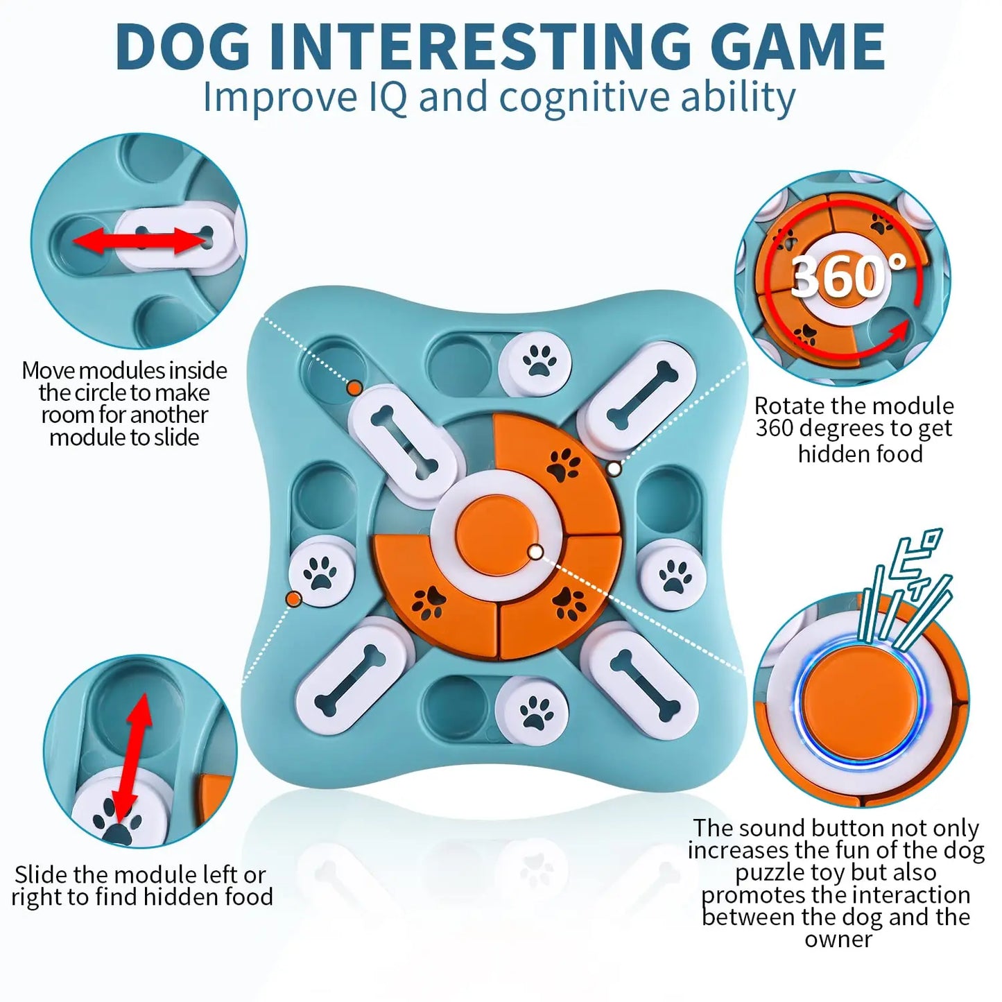 Interactive Dog Treat Puzzle Toys