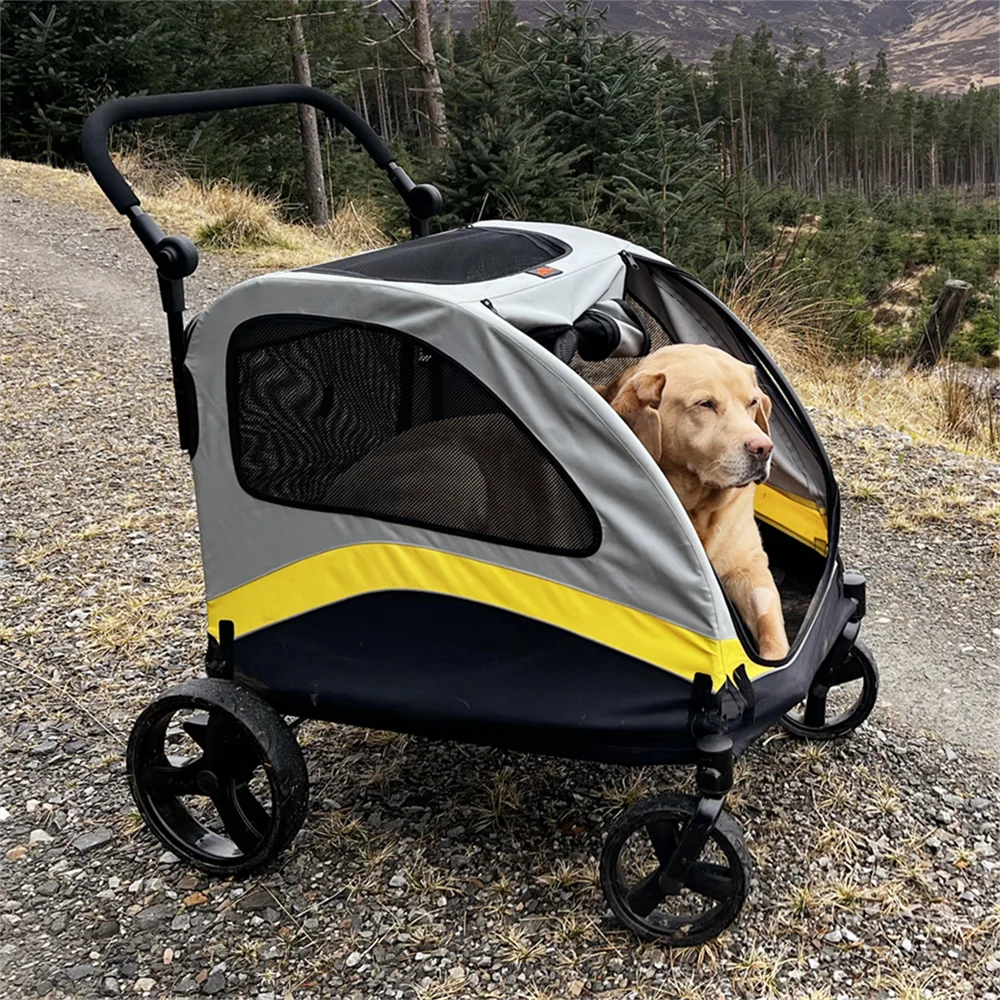 Dog Stroller 4 Wheel Foldable