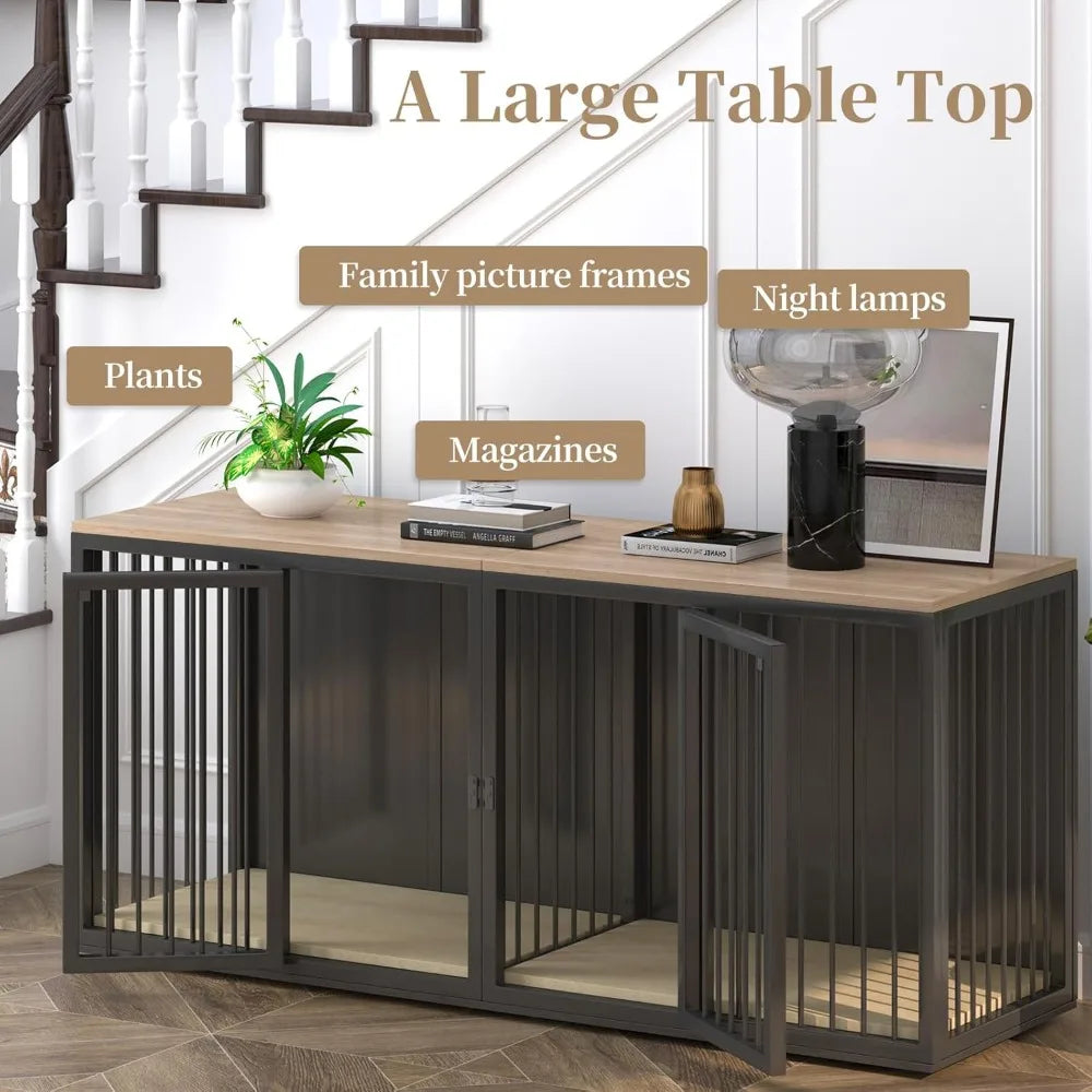 Dog Crate Furniture for 2 Dogs