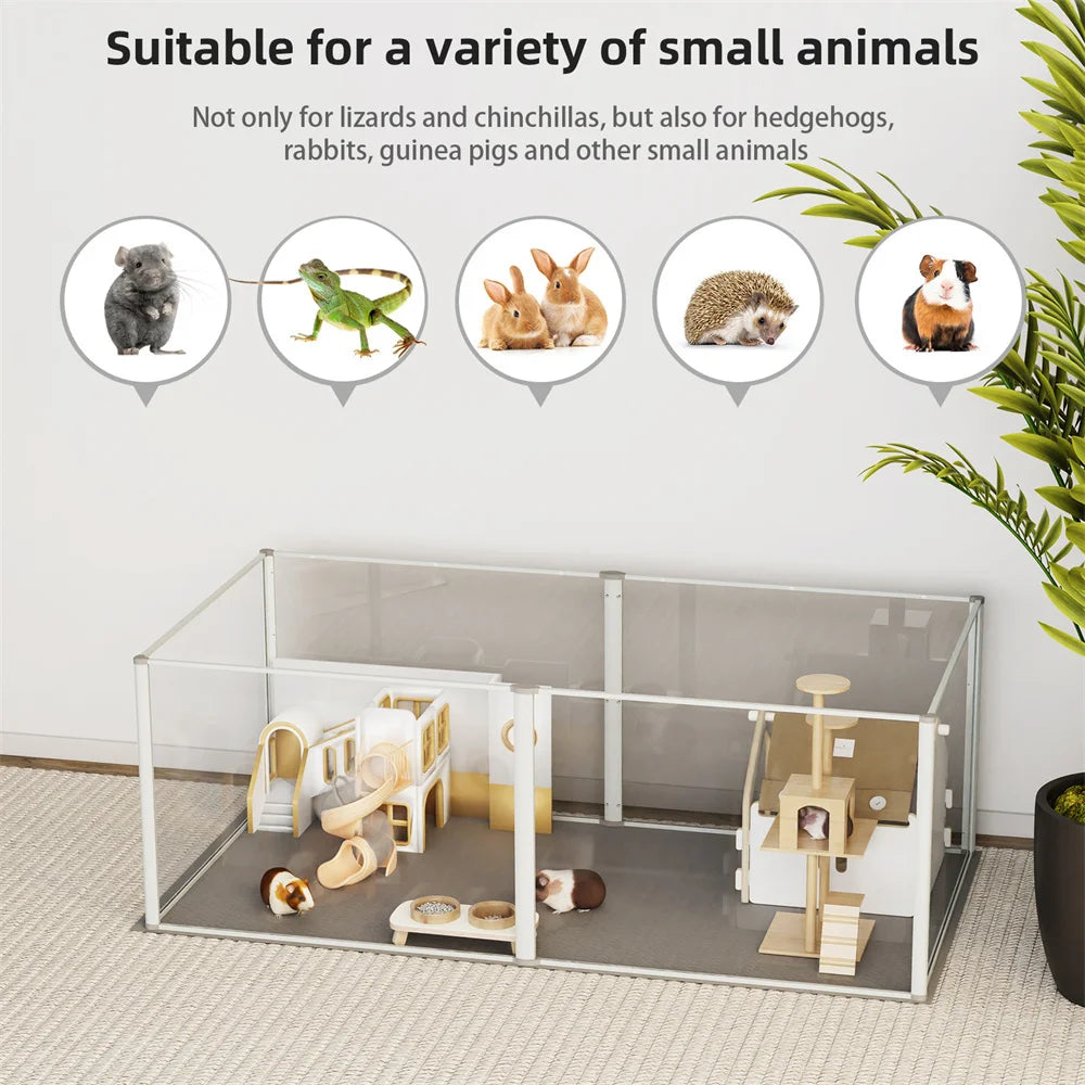 Indoor Clear Cage with Waterproof Pad