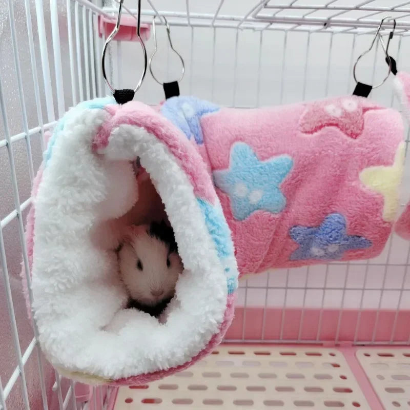 Warm ultra-soft plush tunnel nest