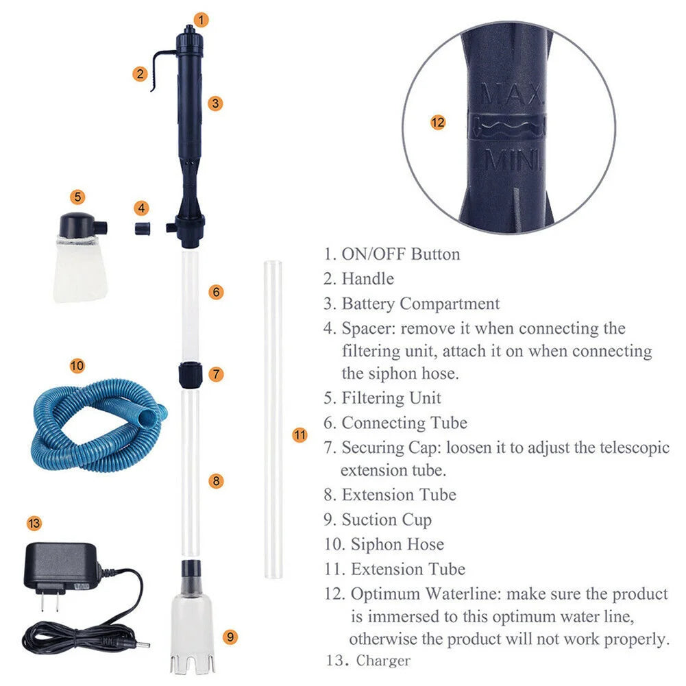 Electric Aquarium Gravel Cleaner
