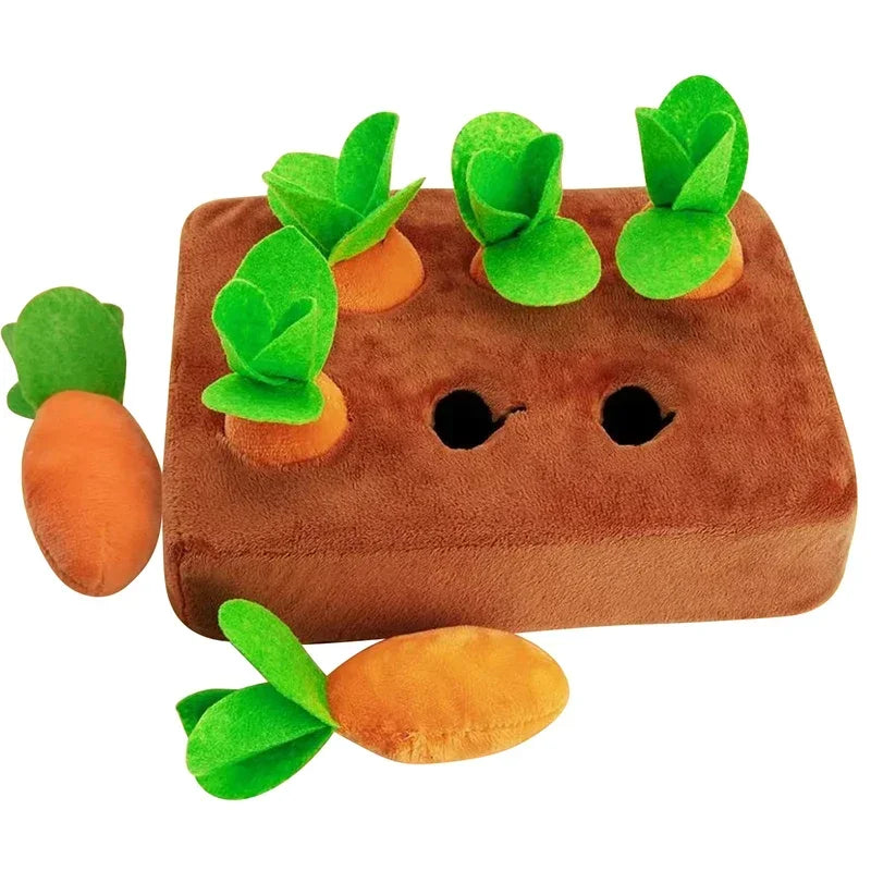 Plush Dog Toys Carrot Pulling Interactive Training Toys