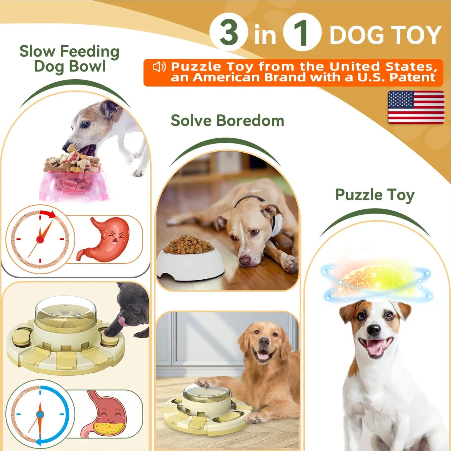 2 in 1 Slow Feeder Food Dispenser or Treat Dispenser