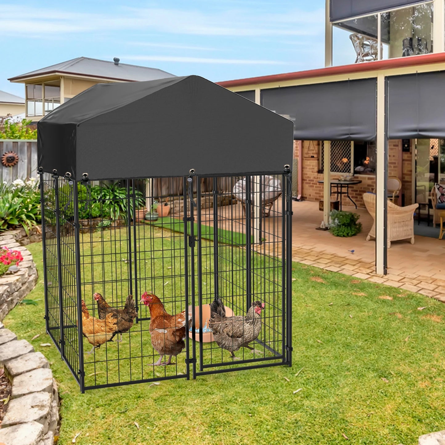 Pet Run Enclosure with Roof