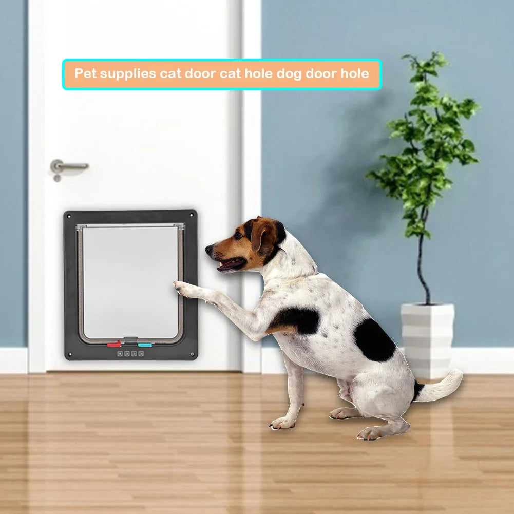 Dog or Cat Flap Door with 4 Way Security Lock