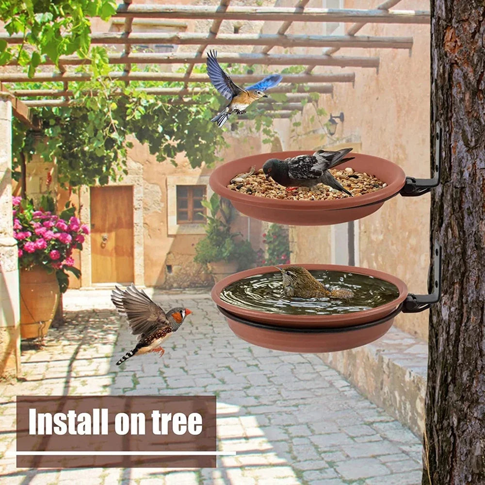 Mounted Bird Tray for Feeder/Bath