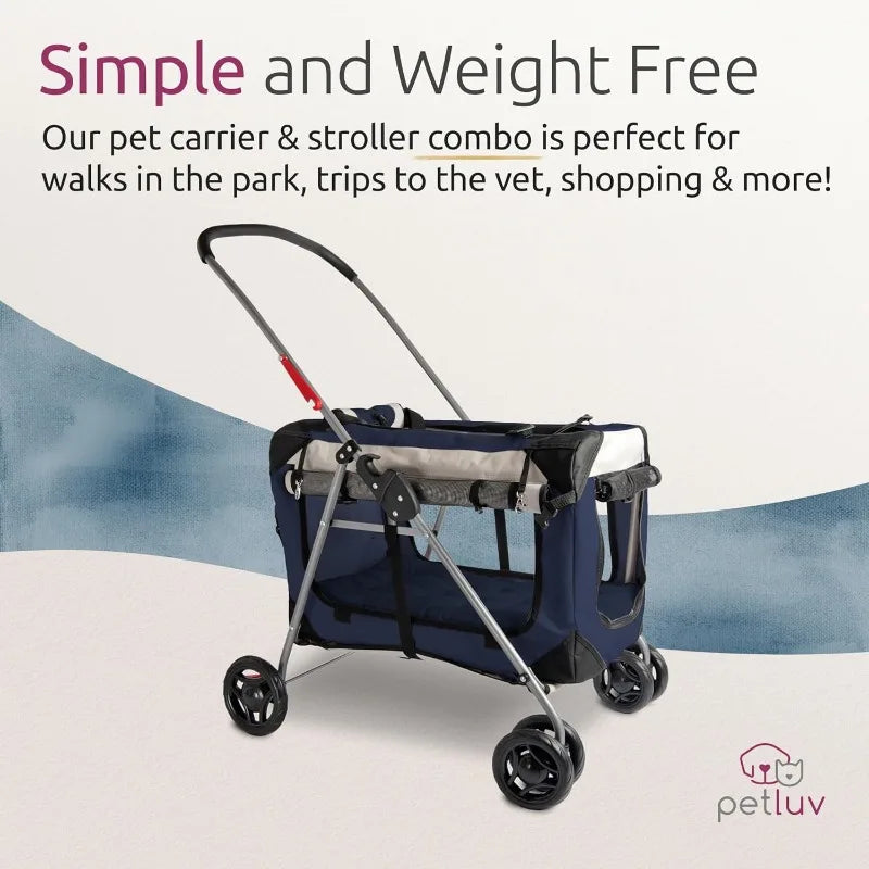 Pet Stroller with Top Loading & Side Loading