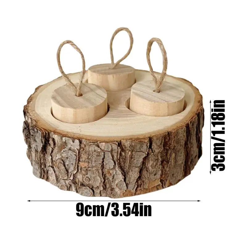 Wooden Interactive Enrichment Treat Dispenser