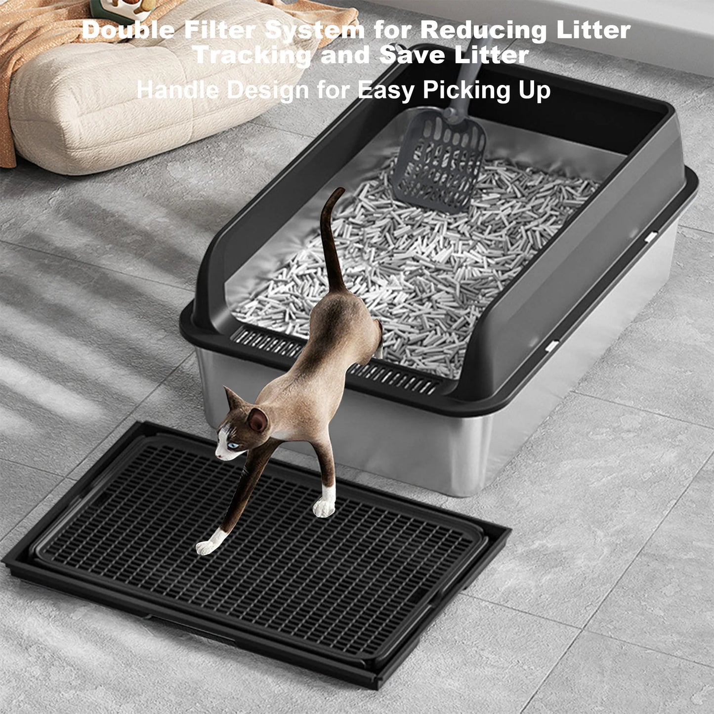 Stainless Steel Cat Litter Box