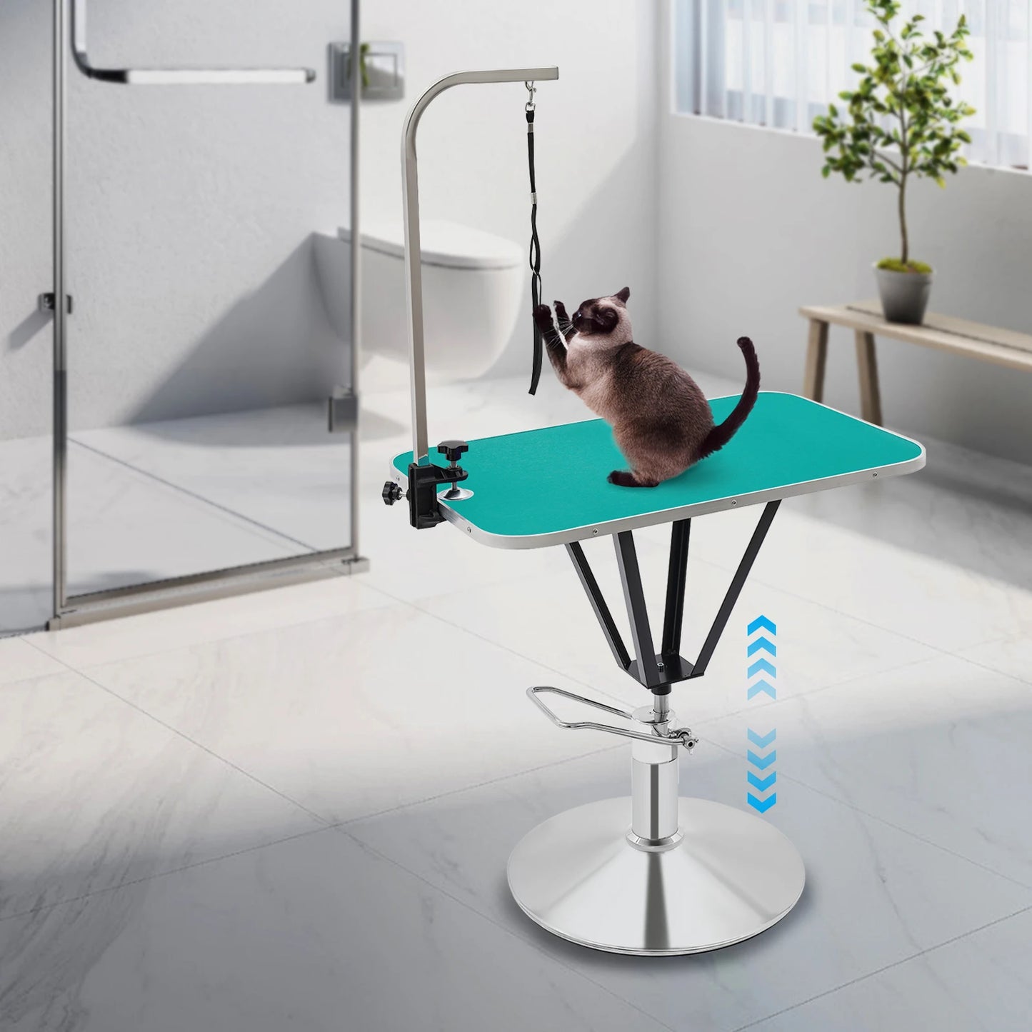 Hydraulically Lifting Animal Grooming Table