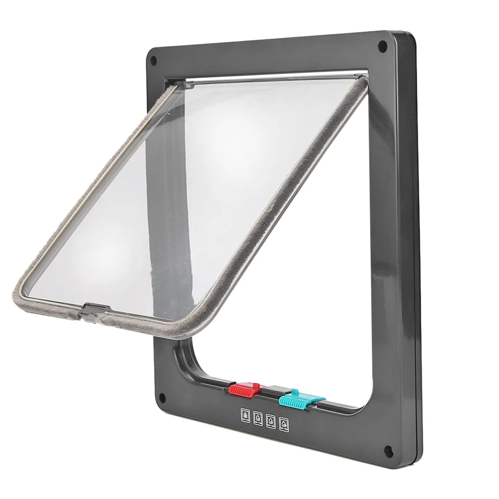 Dog or Cat Flap Door with 4 Way Security Lock