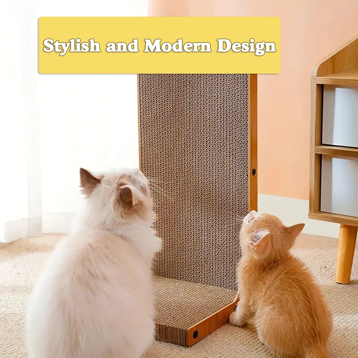L-Shaped Cat Scratching Board
