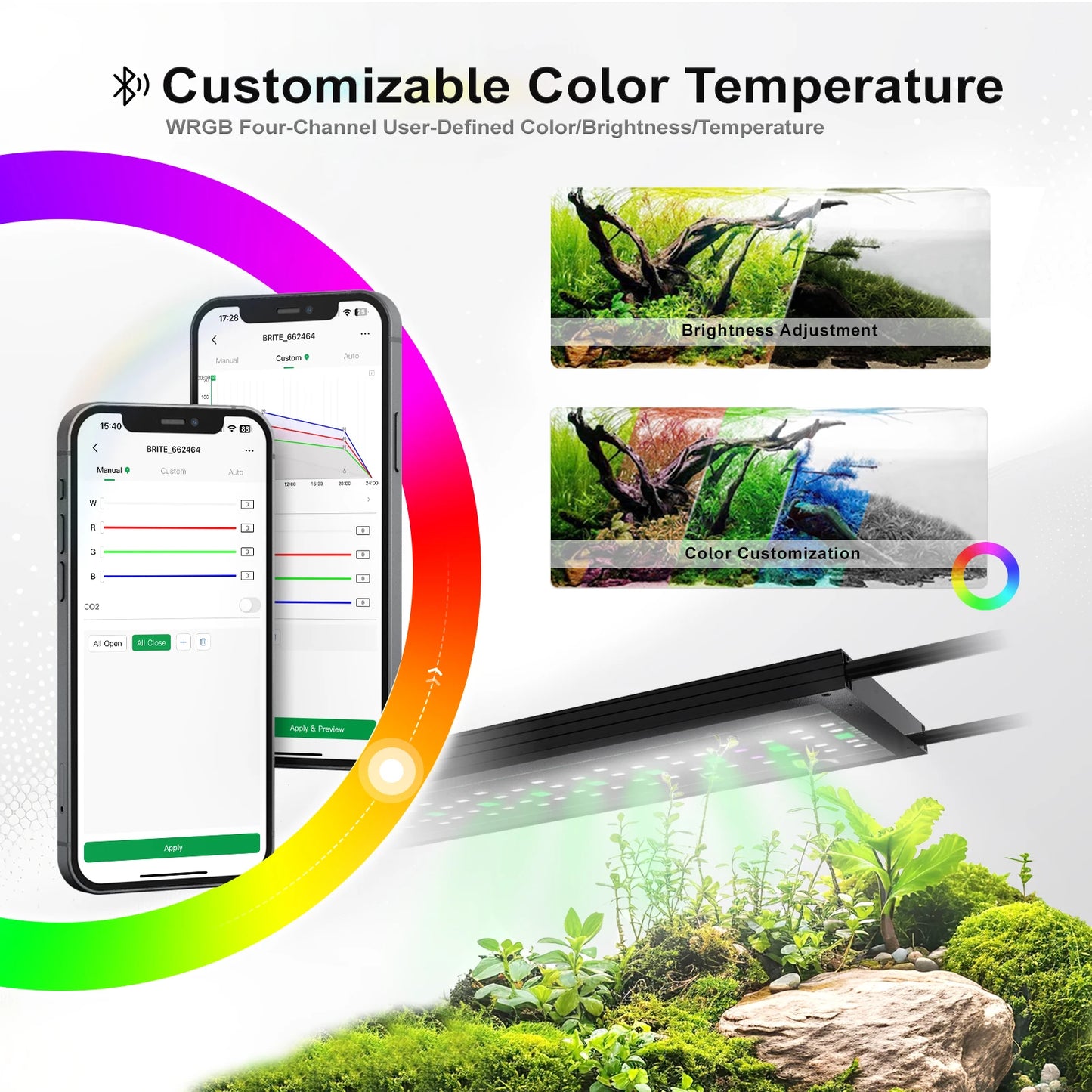 Auto Aquarium LED Light with App-Controlled