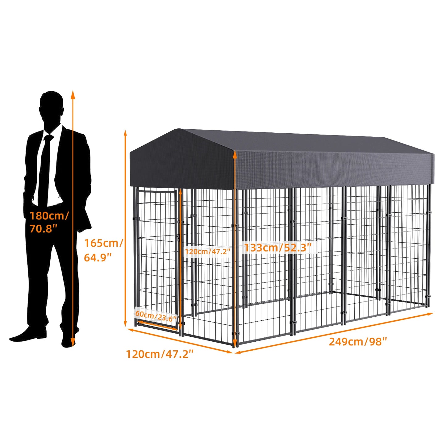 Pet Run Enclosure with Roof
