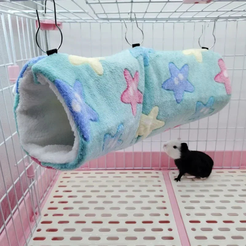 Warm ultra-soft plush tunnel nest