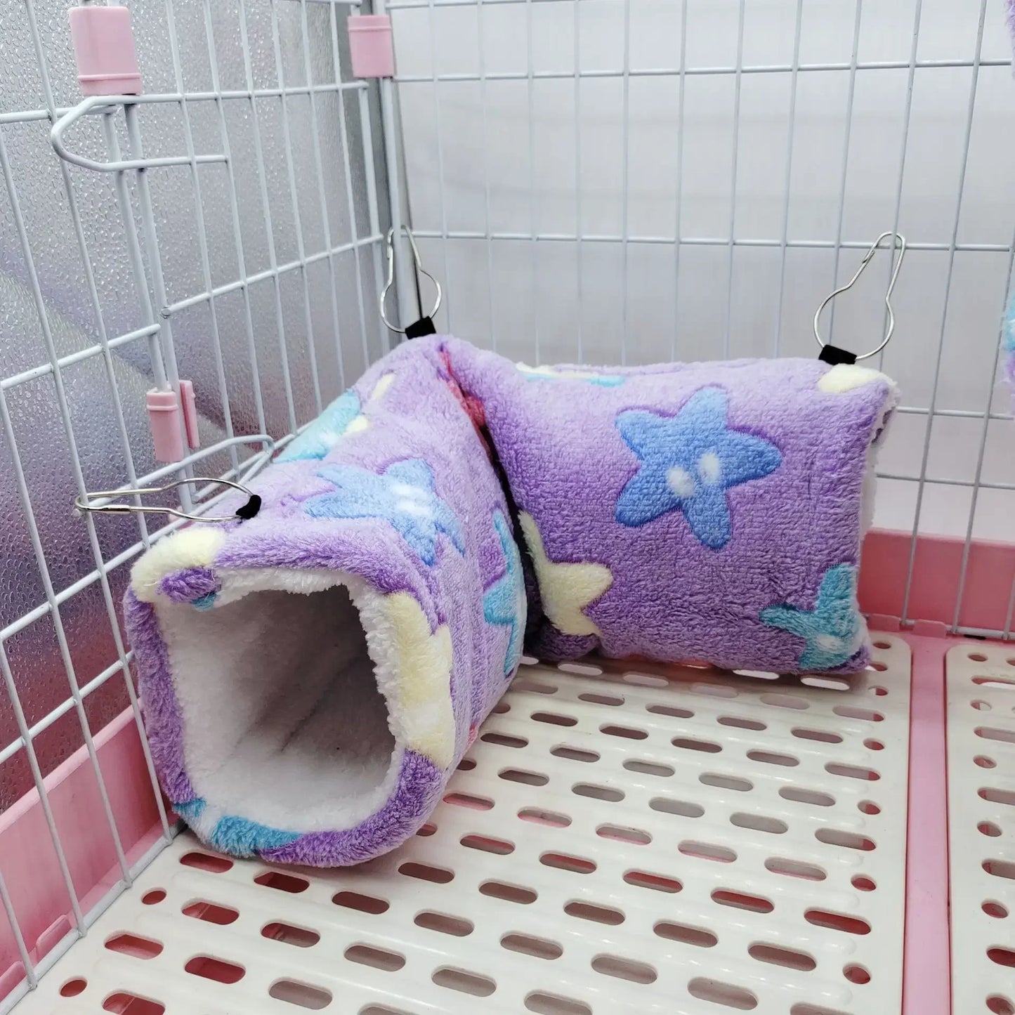 Warm ultra-soft plush tunnel nest