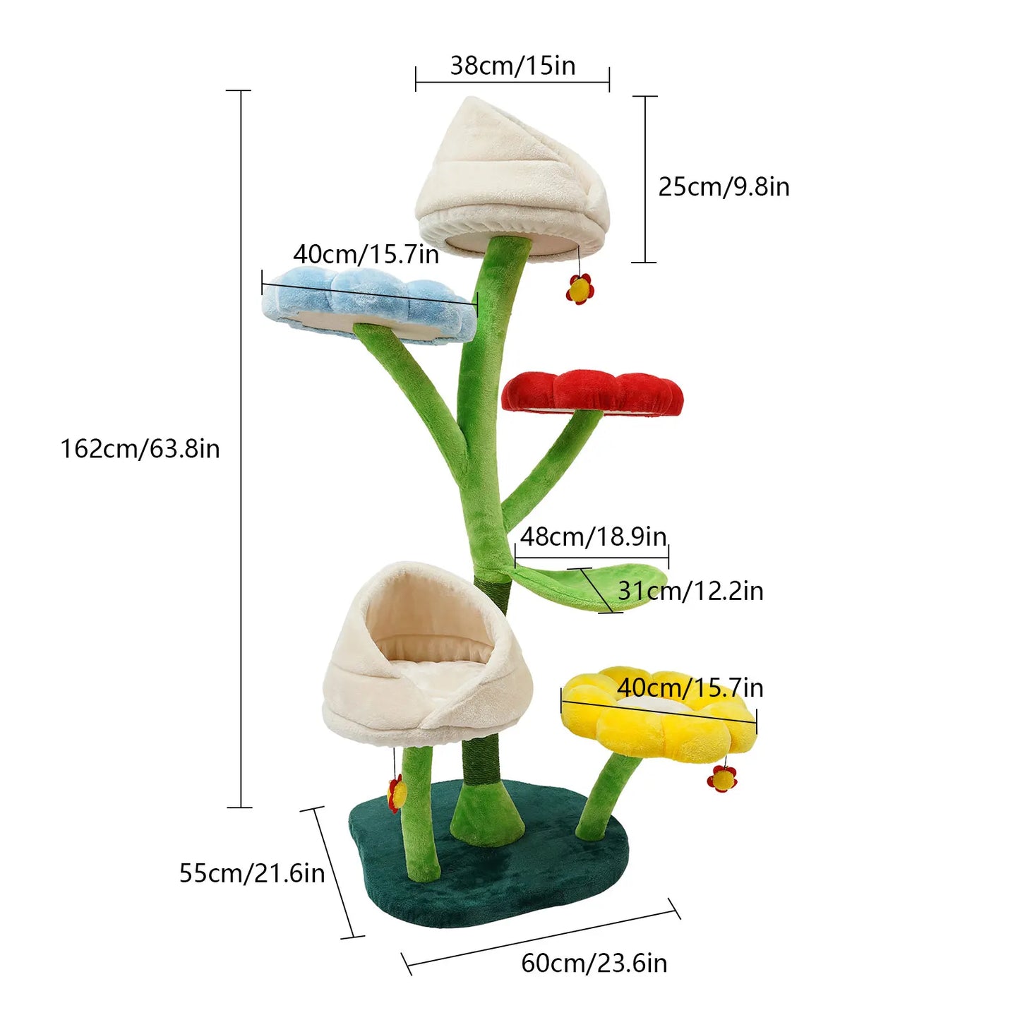 Cat Tree 6-Level Flower
