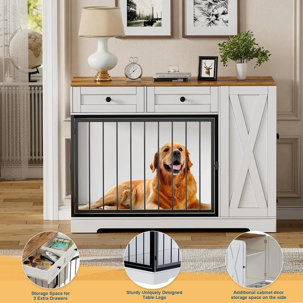 Dog Kennel Furniture with Double Doors