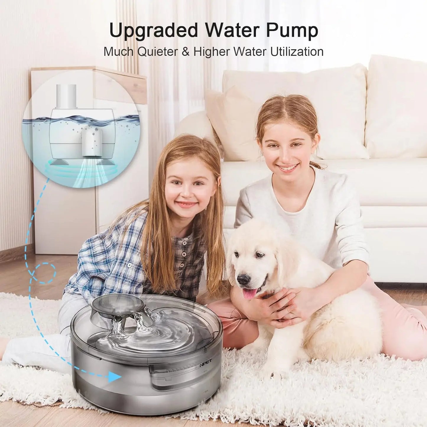 1.3Gallon/5L Large Automatic Pet Water Dispenser