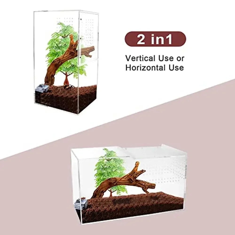 14"x6"x8" Magnetic Sliding Door Box Habitat Heat-resistant