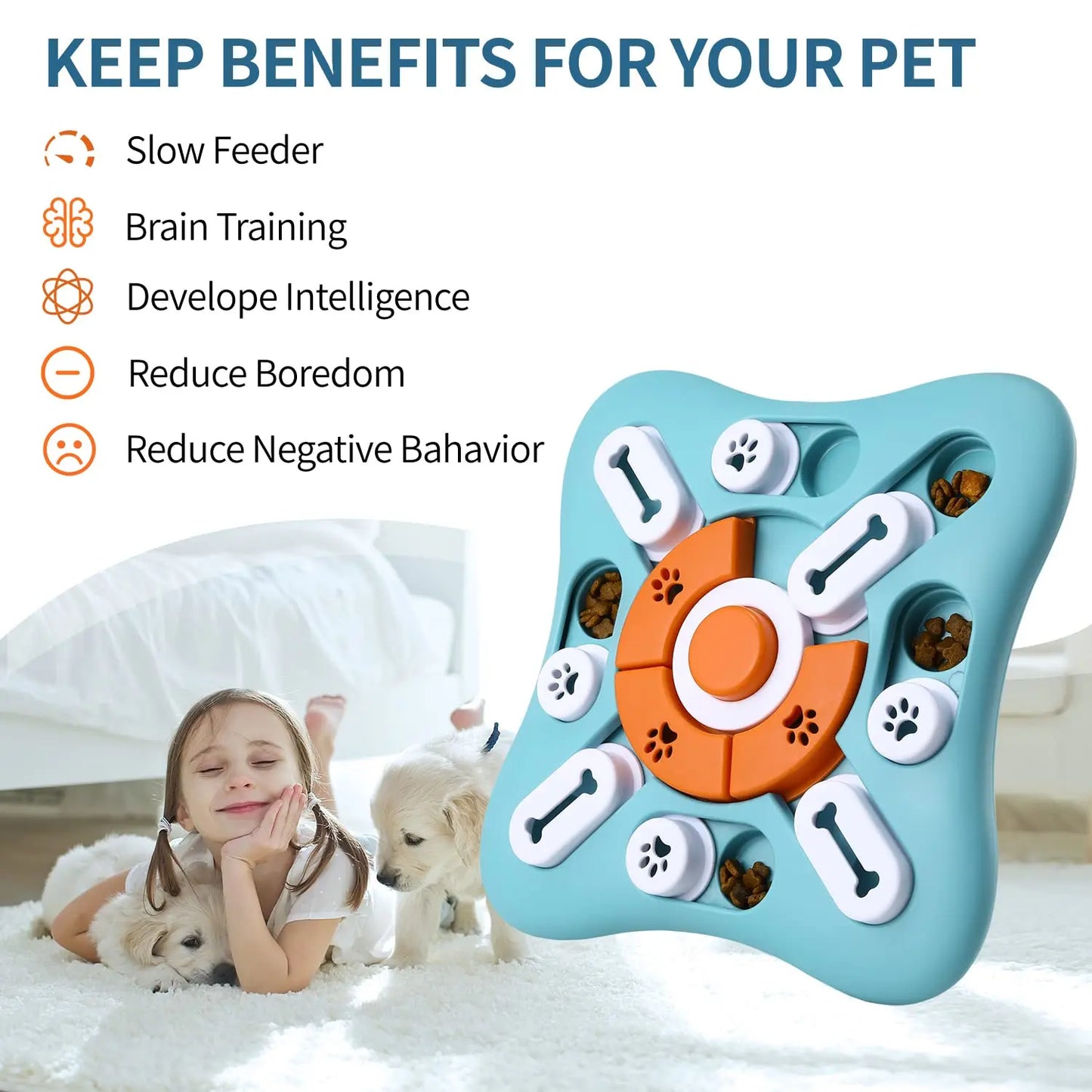 Interactive Dog Treat Puzzle Toys