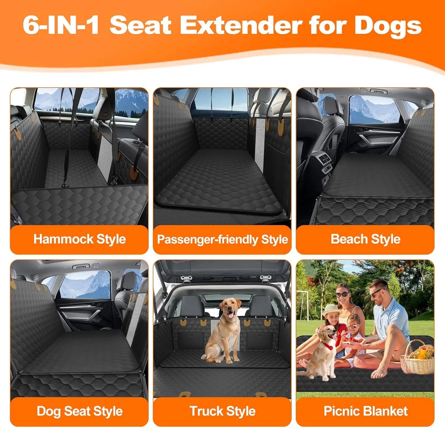 Waterproof Pet Travel Back Seat Protector