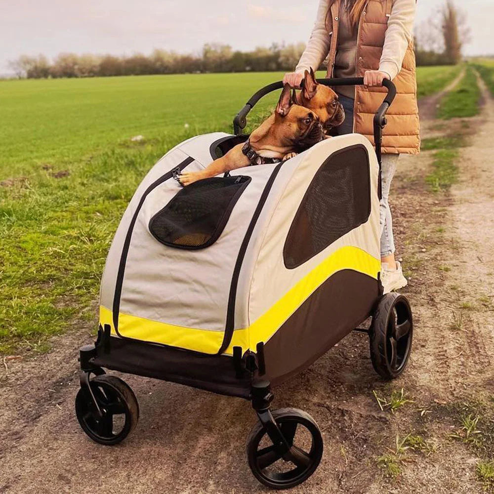 Dog Stroller 4 Wheel Foldable