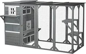 Catio 3-Level Design, Weatherproof Roof, Big Hiding Areas
