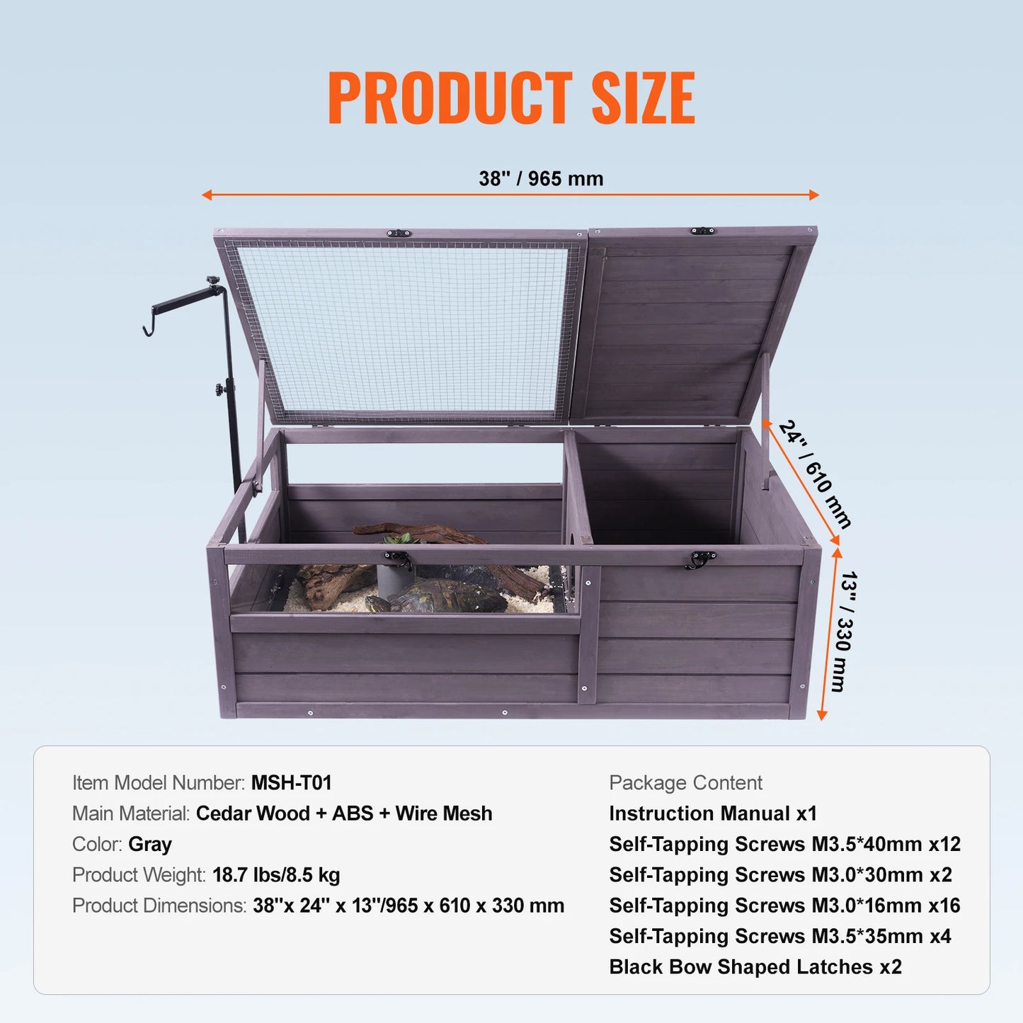 3-Room Tortoise House