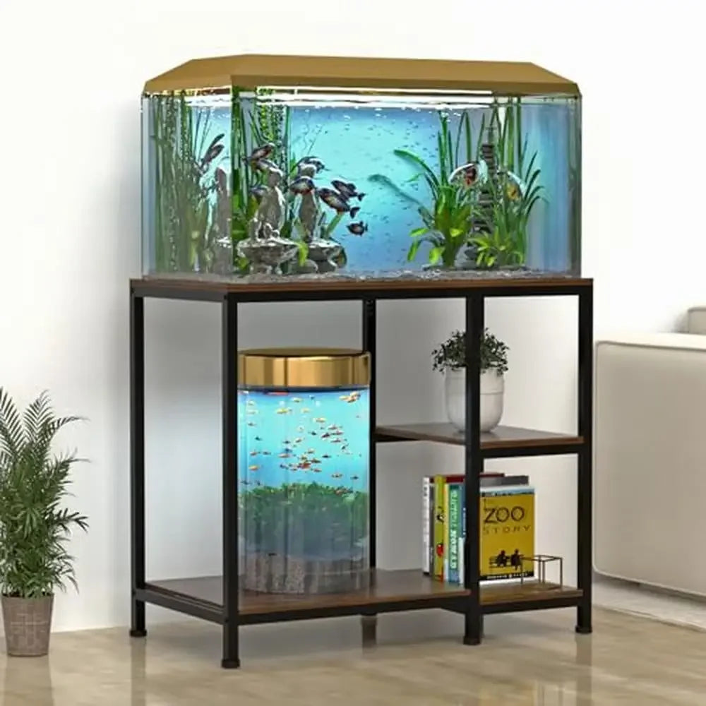 Wooden Stand with Shelves