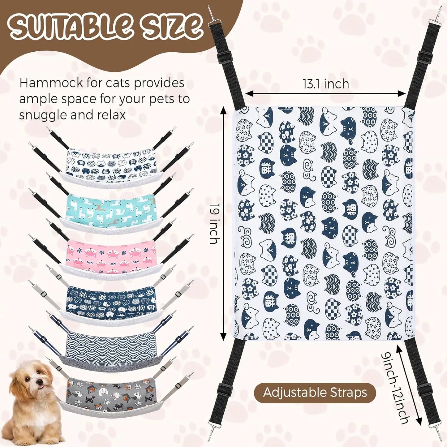 6 Pcs Reversible Hammocks