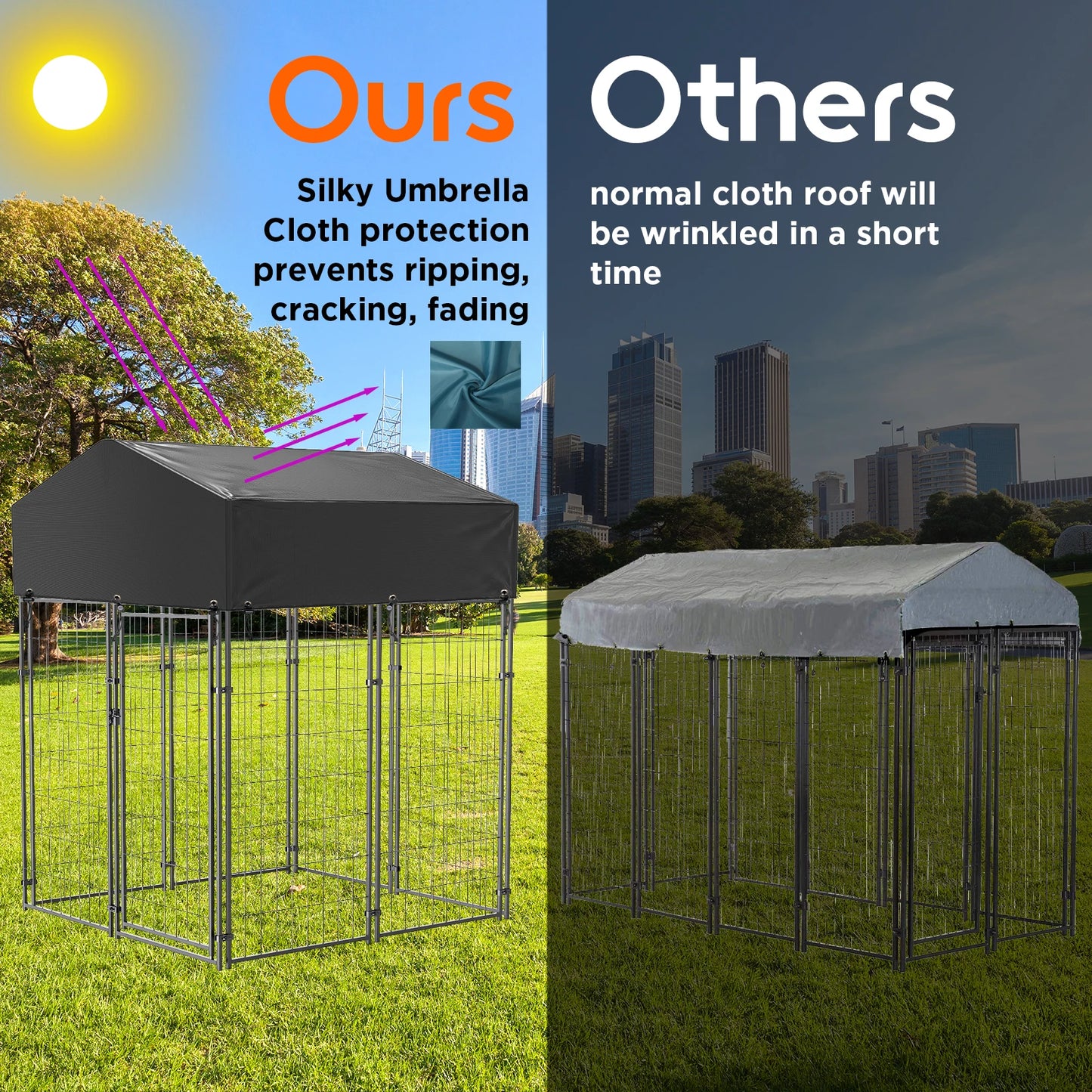Pet Run Enclosure with Roof