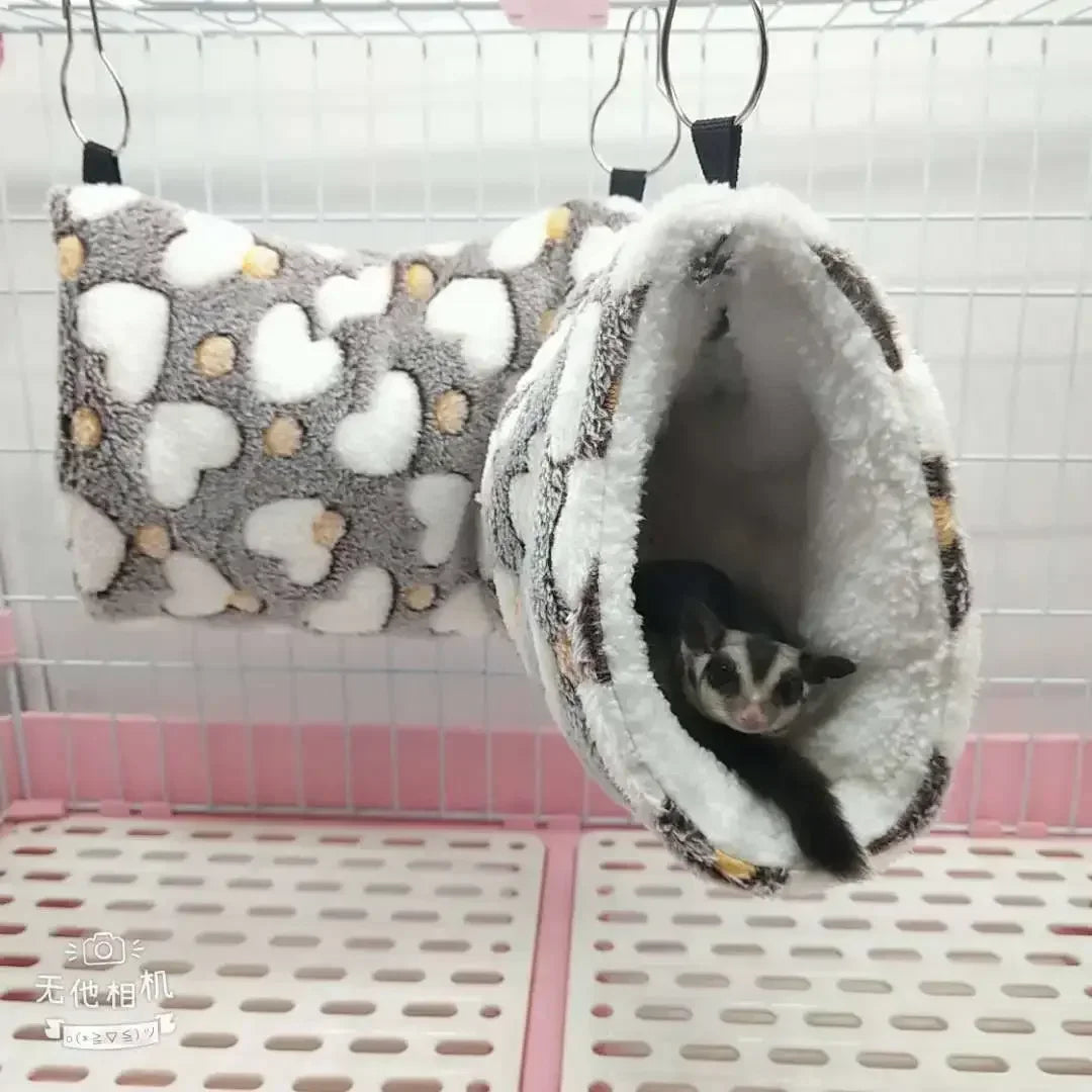 Warm ultra-soft plush tunnel nest