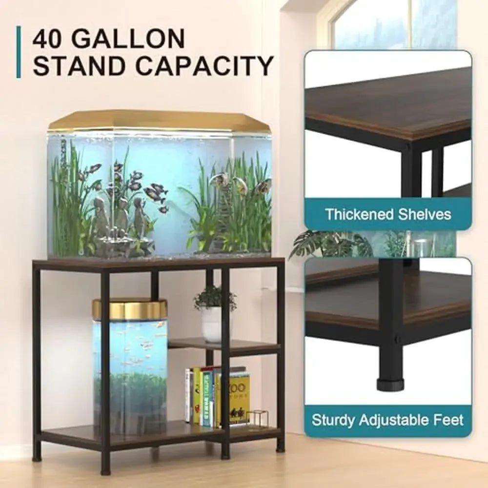 Wooden Stand with Shelves