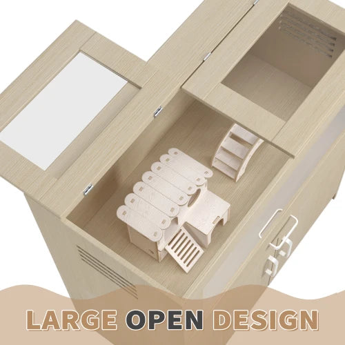 Cage with Independent Storage Cabinet